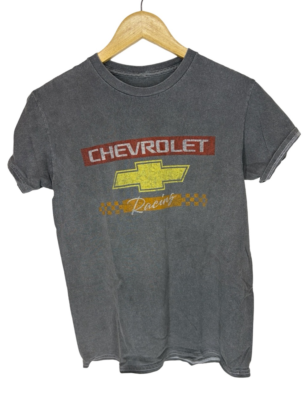 GM Chevy Men's Gray Racing Graphic Tee medium